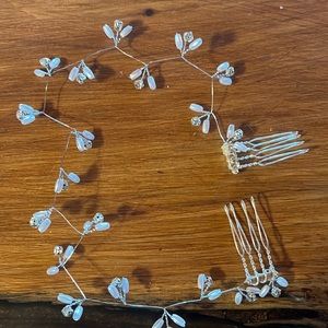 David Tutera bridal hair vine